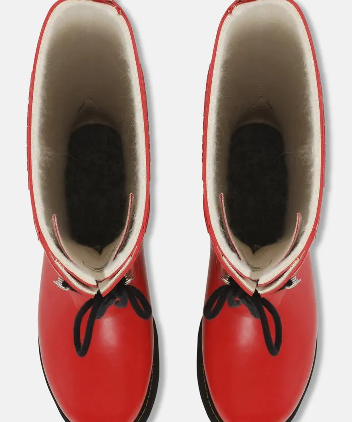 Women Rainboots Long Ilse Jacobsen Long Rubber Boots 8211 Deep Red