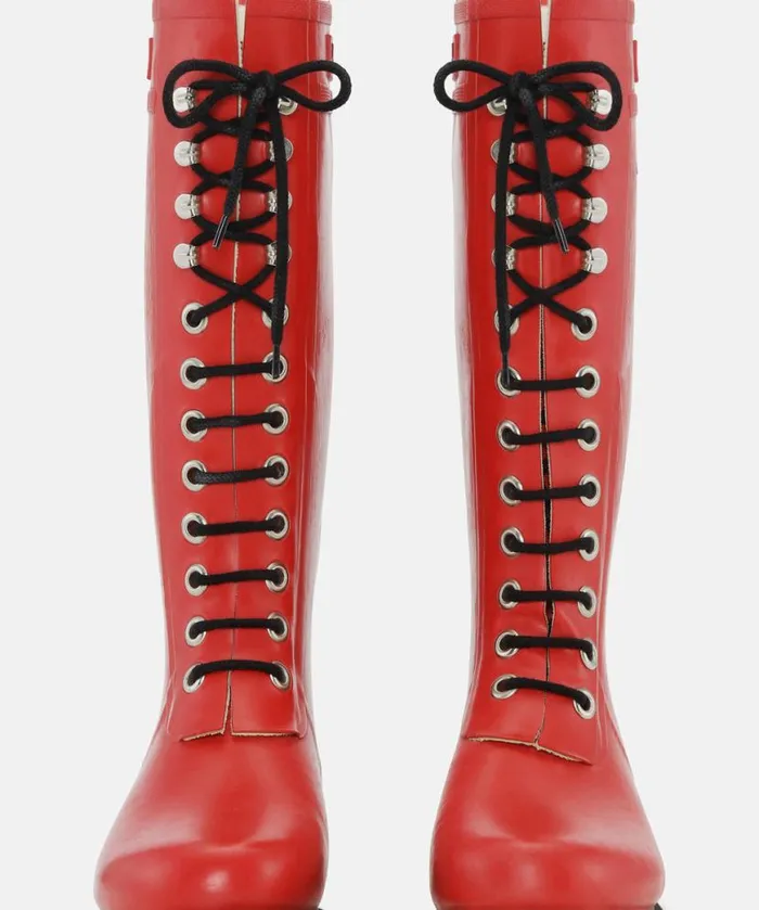 Women Rainboots Long Ilse Jacobsen Long Rubber Boots 8211 Deep Red