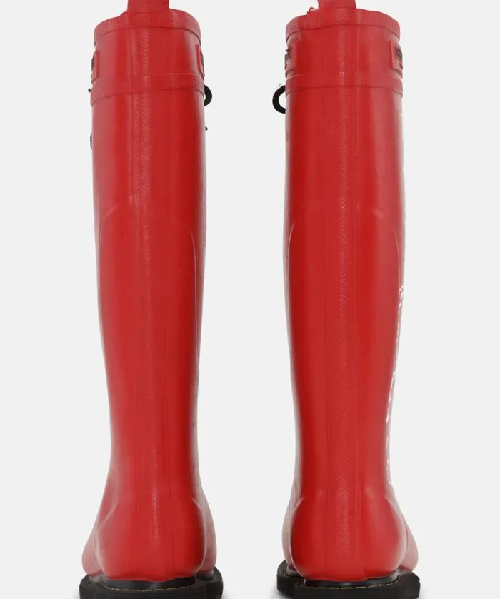 Women Rainboots Long Ilse Jacobsen Long Rubber Boots 8211 Deep Red