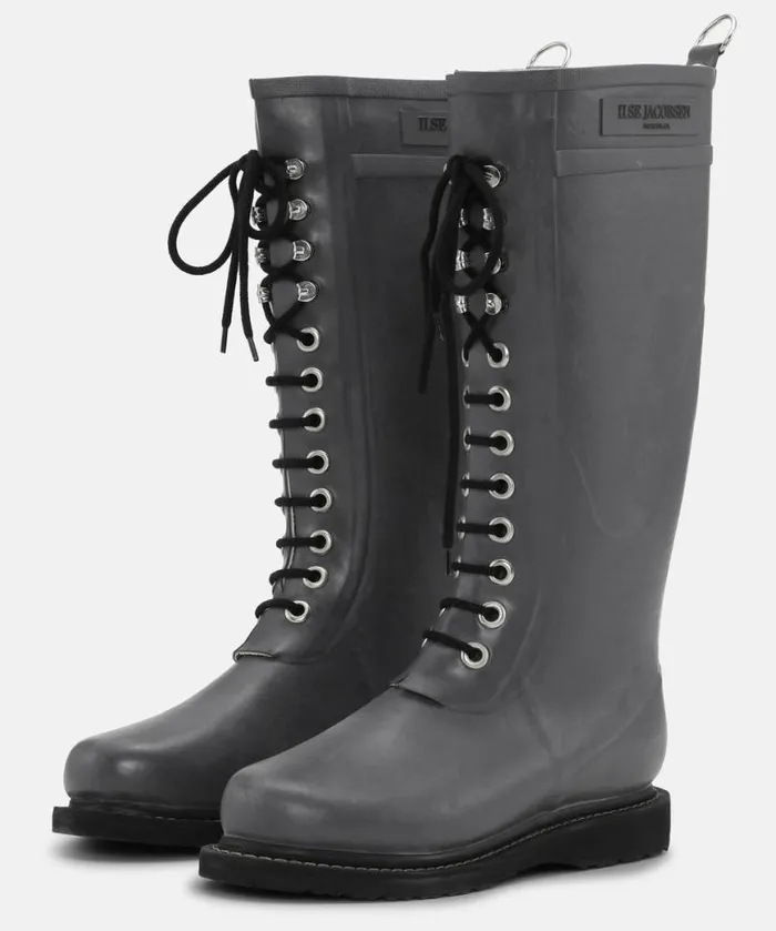 Women Rainboots Long Ilse Jacobsen Long Rubber Boots 8211 Grey
