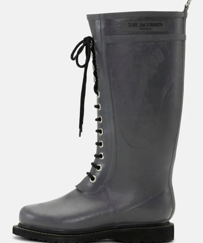 Women Rainboots Long Ilse Jacobsen Long Rubber Boots 8211 Grey