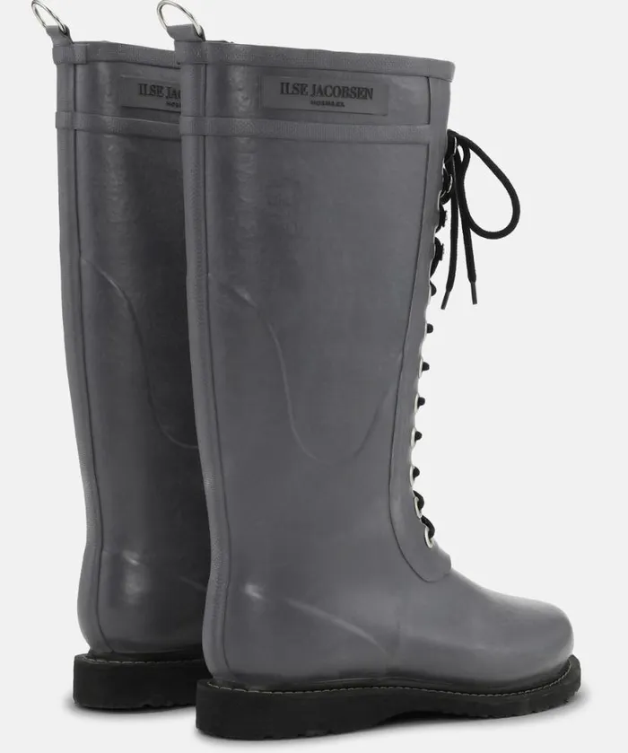 Women Rainboots Long Ilse Jacobsen Long Rubber Boots 8211 Grey