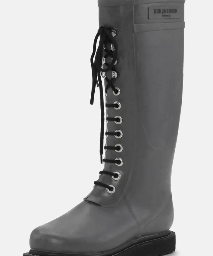 Women Rainboots Long Ilse Jacobsen Long Rubber Boots 8211 Grey