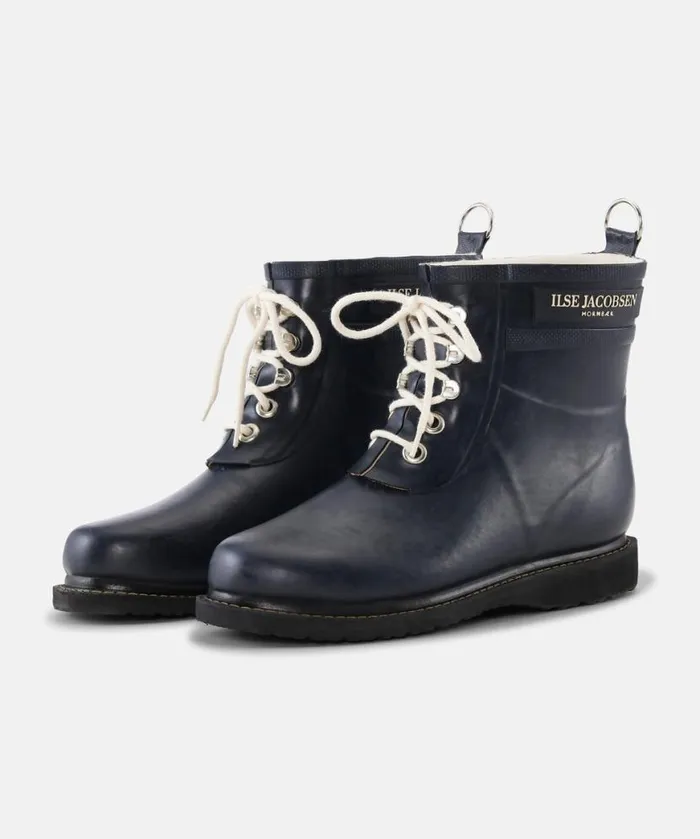 Women Rainboots Short Ilse Jacobsen Short Rubber Boots 8211 Dark Indigo