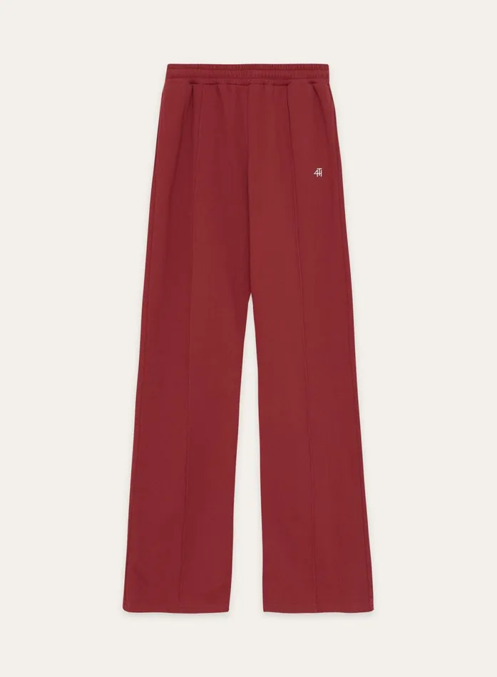 Women Red 4th Wide Leg Branded Joggers Fergie 4th and Reckless Joggers and Sweatpants
