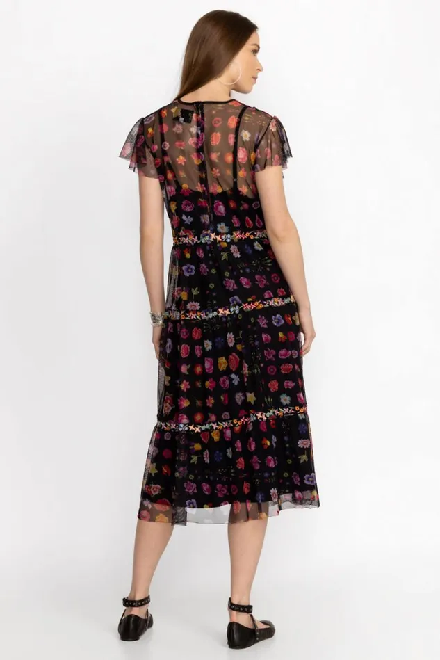 Women RHEIA TIERED MESH DRESS Rhea Johnny Was Dresses Women RHEIA TIERED MESH DRESS Rhea Johnny Was Dresses