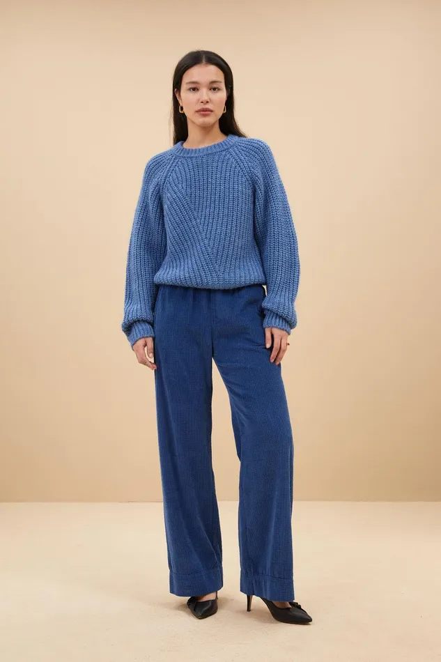 Women Ro Pullover Steel Blue Bybar Pullovers