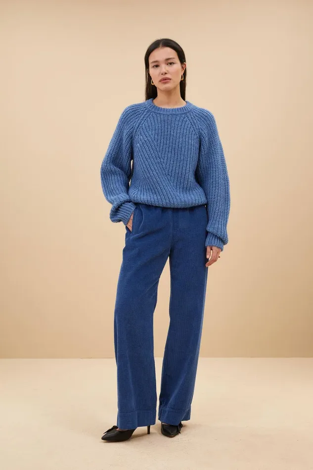 Women Ro Pullover Steel Blue Bybar Pullovers