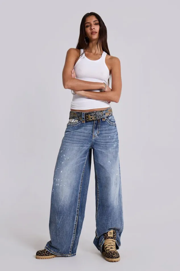 Women Rock Revival Axel Colossus Jeans Jaded London Baggy Jeans