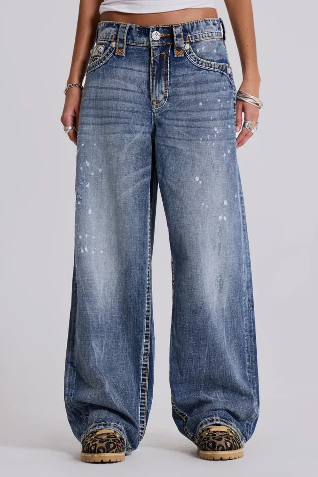 Women Rock Revival Axel Colossus Jeans Jaded London Baggy Jeans