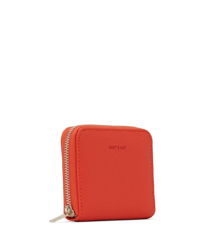 Women Rue Small Vegan Zip Wallet 8211 Purity Fleur Matt and Nat Wallets