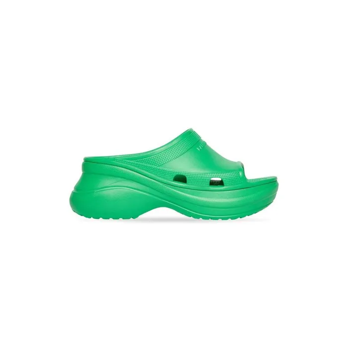 Women Sandals and Mules Balenciaga Pool Crocs Slide Sandal In Green