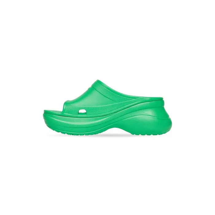 Women Sandals and Mules Balenciaga Pool Crocs Slide Sandal In Green