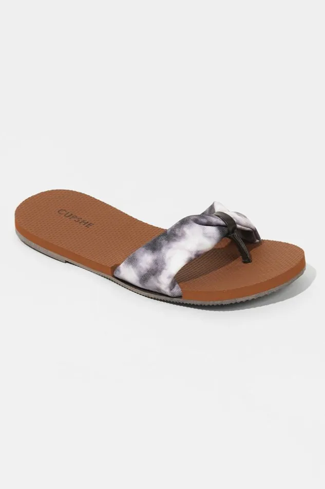 Women Sandals Cupshe Primorsko Tie Dye Toe Post Sandals Multicolor