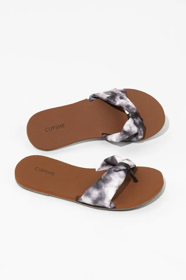 Women Sandals Cupshe Primorsko Tie Dye Toe Post Sandals Multicolor