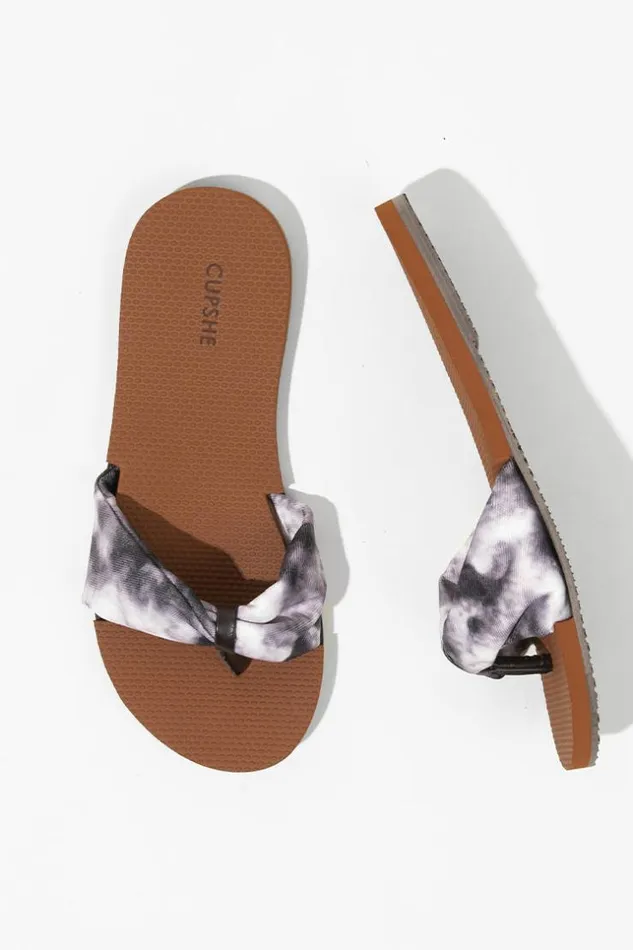 Women Sandals Cupshe Primorsko Tie Dye Toe Post Sandals Multicolor