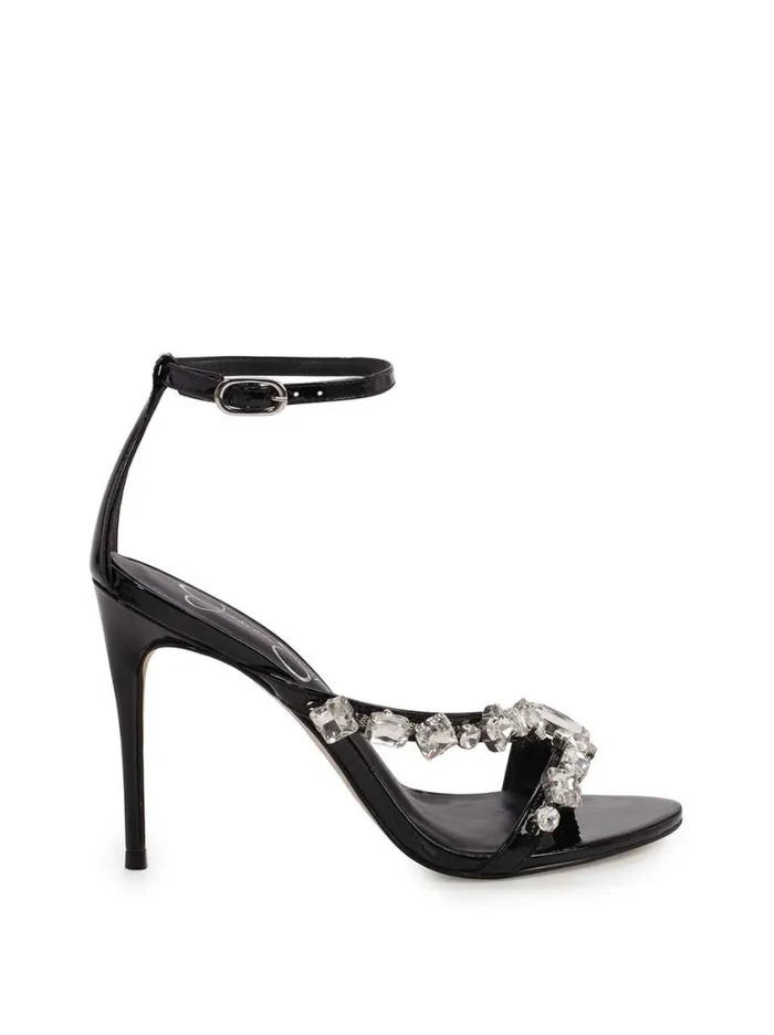 Women Sandals Jessica Simpson Raela Embellished High Heel Sandal In Black