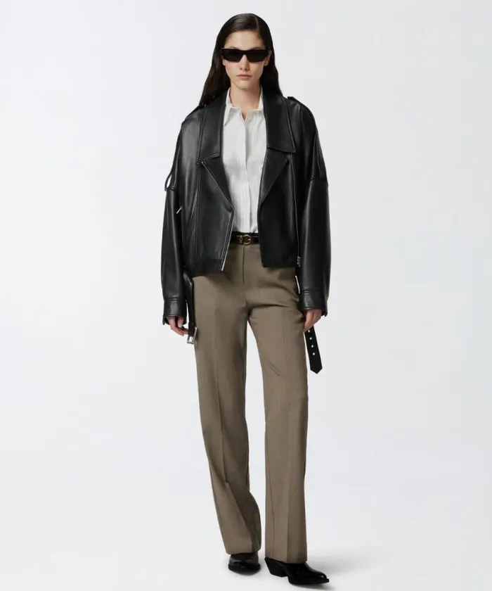 Women Shirts And Blouses Pinko Oversized Striped Poplin Shirt Whiteblack Beige