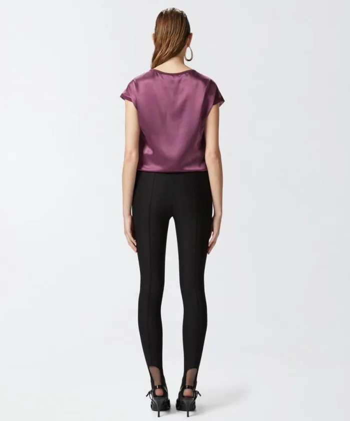 Women Shirts And Blouses Pinko Satin And Georgette Tshirt Blouse Grape Wine Women Shirts And Blouses Pinko Satin And Georgette Tshirt Blouse Grape Wine