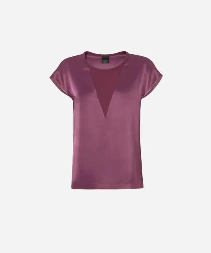 Women Shirts And Blouses Pinko Satin And Georgette Tshirt Blouse Grape Wine Women Shirts And Blouses Pinko Satin And Georgette Tshirt Blouse Grape Wine