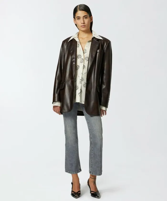 Women Shirts And Blouses Pinko Swirlprint Twill Shirt Creamblack Women Shirts And Blouses Pinko Swirlprint Twill Shirt Creamblack