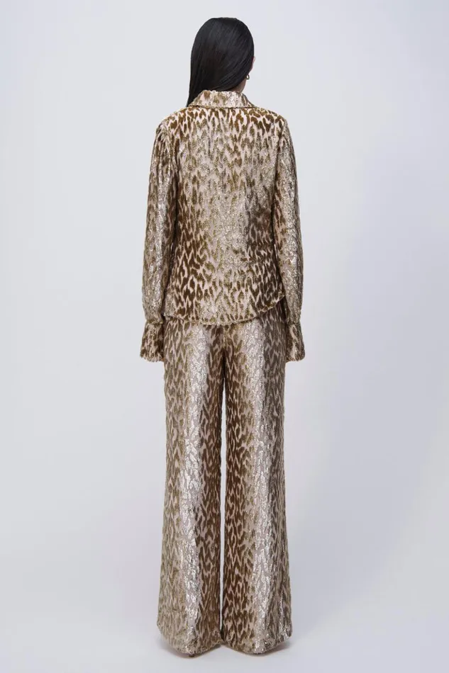 Women Shivon Pant Gold Jonathan Simkhai Pants and Bottoms