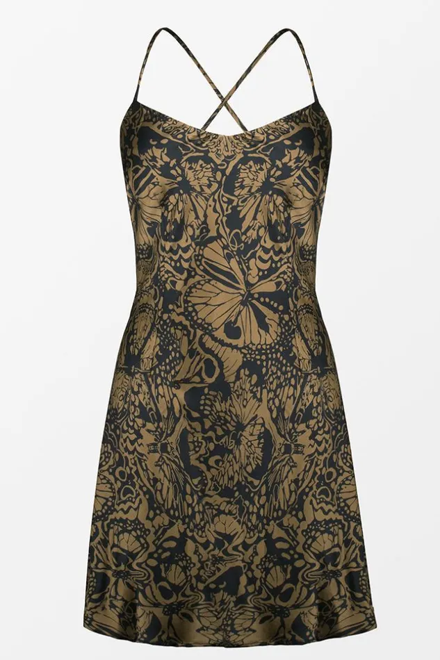 Women Short Dresses Cupshe Mariela Strap Lace Up Slip Dress Brown