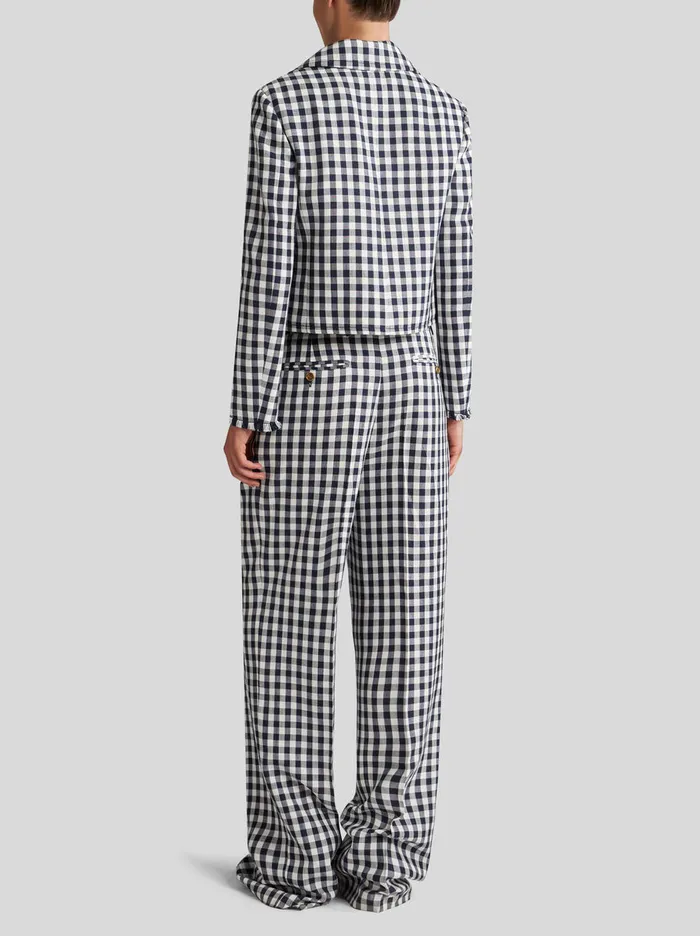 Women Short Gingham Jacket Etro Jackets