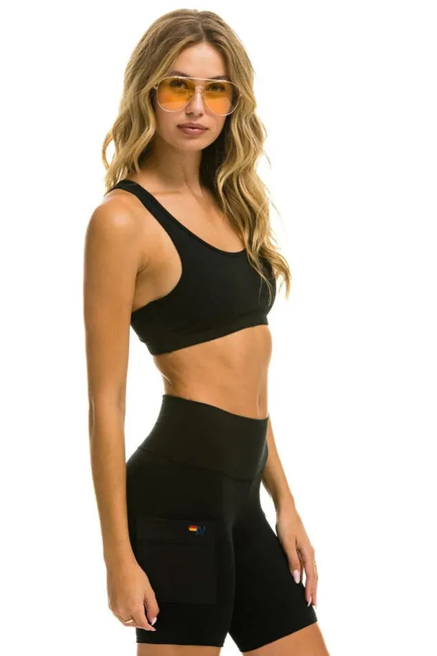 Women Shorts Aviator Nation 6 Inch Cargo Pocket HiRise Biker Short 8211 Black Women Shorts Aviator Nation 6 Inch Cargo Pocket HiRise Biker Short 8211 Black