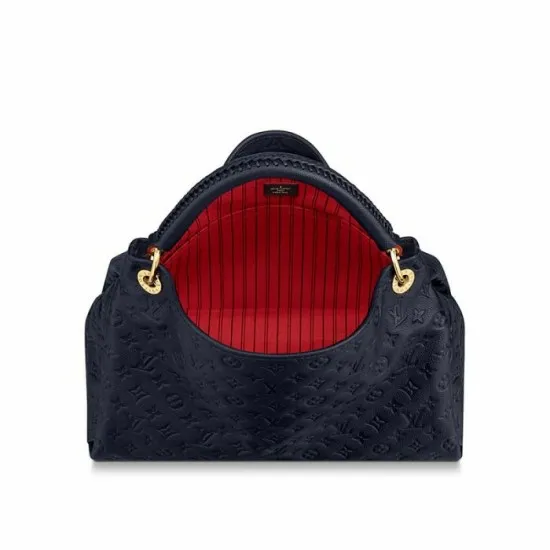Women Shoulder and Totes Louis Vuitton Louis Vuitton Artsy MM M41066 Black White Navy Red 8211 Louis Vuitton Handbag Store