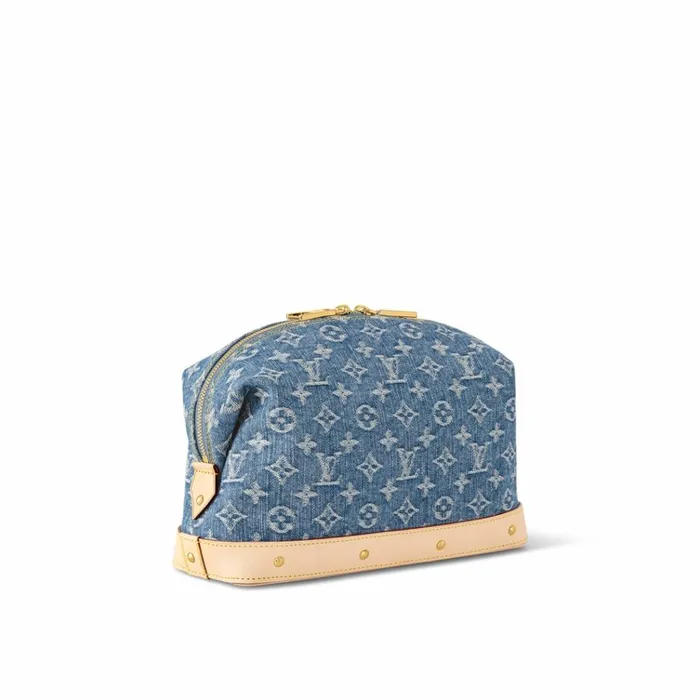 Women Shoulder and Totes Louis Vuitton Louis Vuitton M24317 Pochette Cosmtique GM Denim Blue 8211 Louis Vuitton Handbag Store