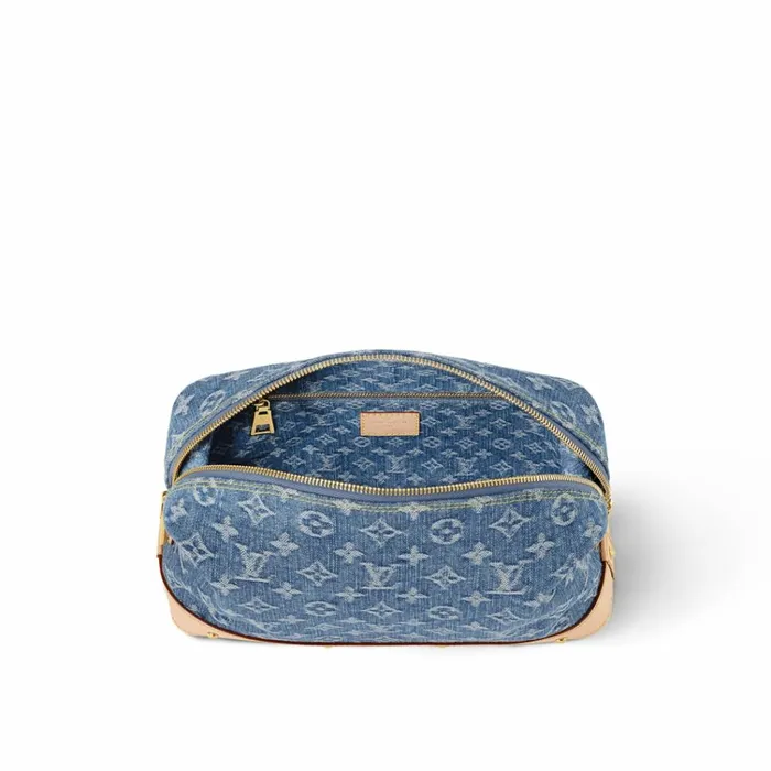Women Shoulder and Totes Louis Vuitton Louis Vuitton M24317 Pochette Cosmtique GM Denim Blue 8211 Louis Vuitton Handbag Store