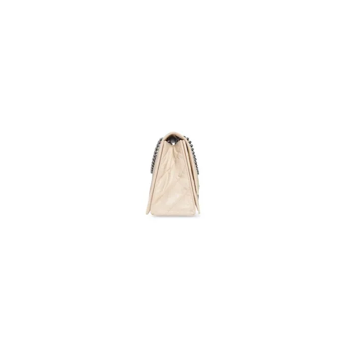 Women Shoulder Bags Balenciaga Crush Medium Chain Bag Quilted In Sand