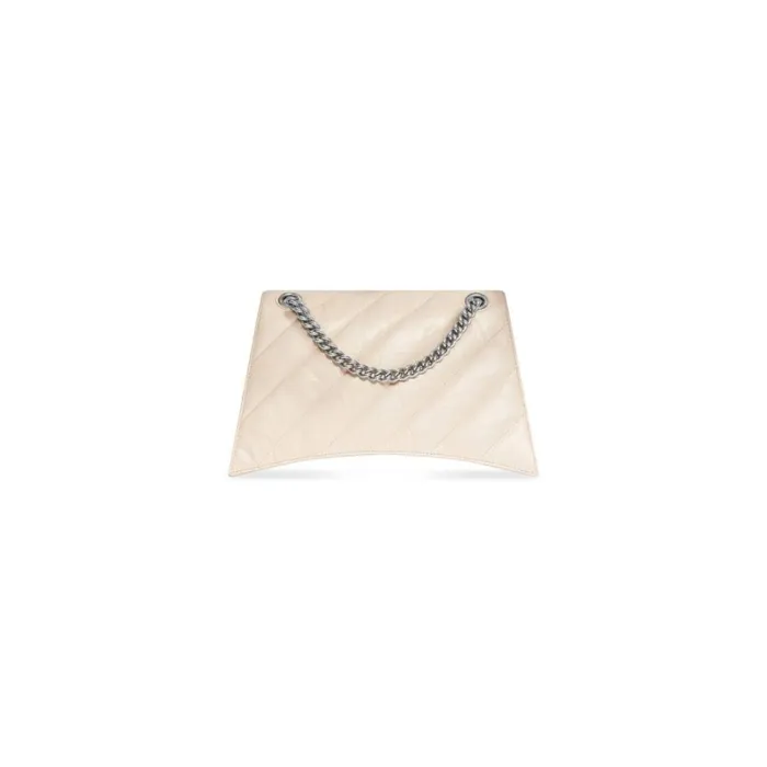 Women Shoulder Bags Balenciaga Crush Medium Chain Bag Quilted In Sand