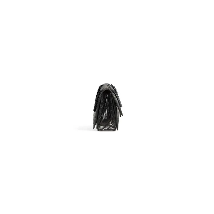 Women Shoulder Bags Balenciaga Crush Small Chain Bag Quilted In Black