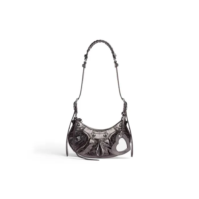 Women Shoulder Bags Balenciaga Le Cagole Xs Shoulder Bag Metallized In Dark Grey