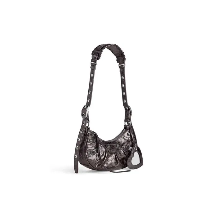 Women Shoulder Bags Balenciaga Le Cagole Xs Shoulder Bag Metallized In Dark Grey