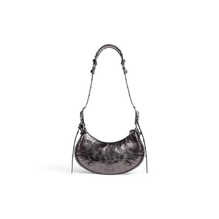 Women Shoulder Bags Balenciaga Le Cagole Xs Shoulder Bag Metallized In Dark Grey