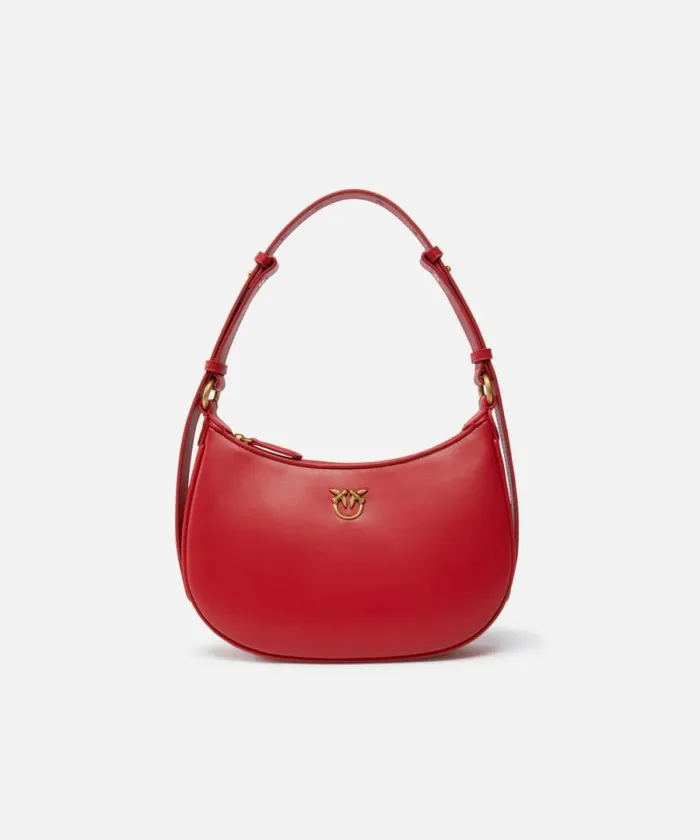 Women Shoulder Bags Pinko Mini LoveBag Half Moon Simply Redantiquegold