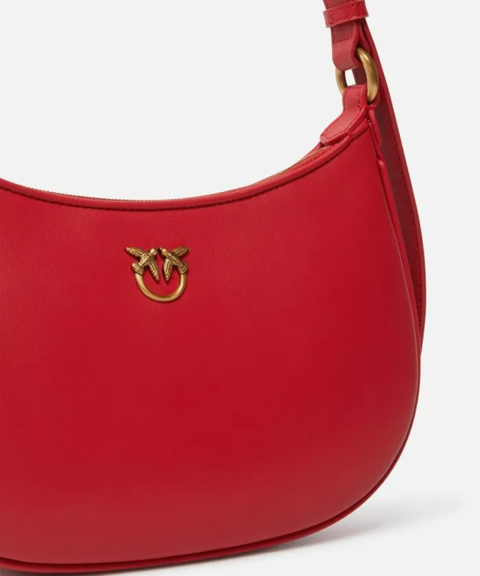 Women Shoulder Bags Pinko Mini LoveBag Half Moon Simply Redantiquegold Women Shoulder Bags Pinko Mini LoveBag Half Moon Simply Redantiquegold