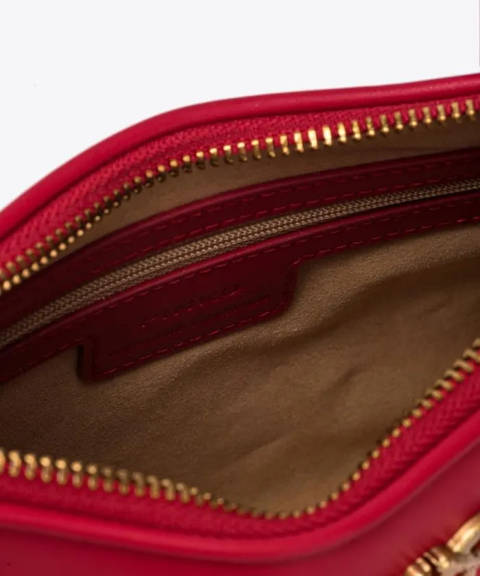Women Shoulder Bags Pinko Mini LoveBag Half Moon Simply Redantiquegold Women Shoulder Bags Pinko Mini LoveBag Half Moon Simply Redantiquegold