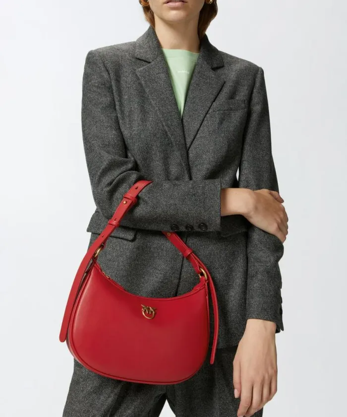 Women Shoulder Bags Pinko Mini LoveBag Half Moon Simply Redantiquegold Women Shoulder Bags Pinko Mini LoveBag Half Moon Simply Redantiquegold