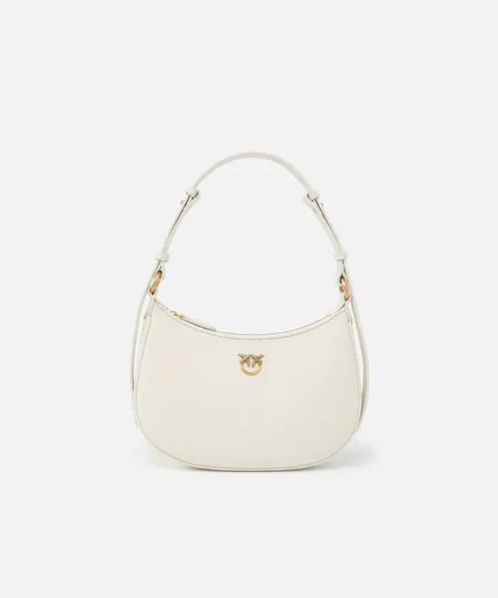 Women Shoulder Bags Pinko Mini LoveBag Half Moon Simply Whitewhiteantique Gold Women Shoulder Bags Pinko Mini LoveBag Half Moon Simply Whitewhiteantique Gold