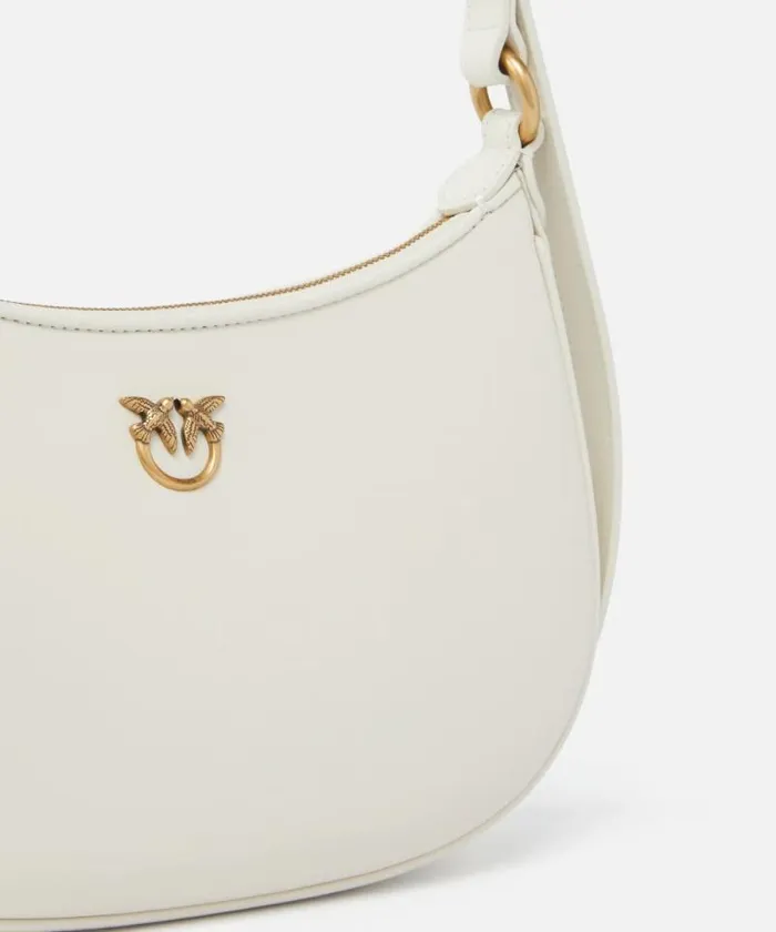 Women Shoulder Bags Pinko Mini LoveBag Half Moon Simply Whitewhiteantique Gold Women Shoulder Bags Pinko Mini LoveBag Half Moon Simply Whitewhiteantique Gold