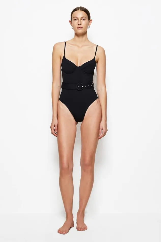 Women Signature Noa Swimsuit Black Jonathan Simkhai Swimwear