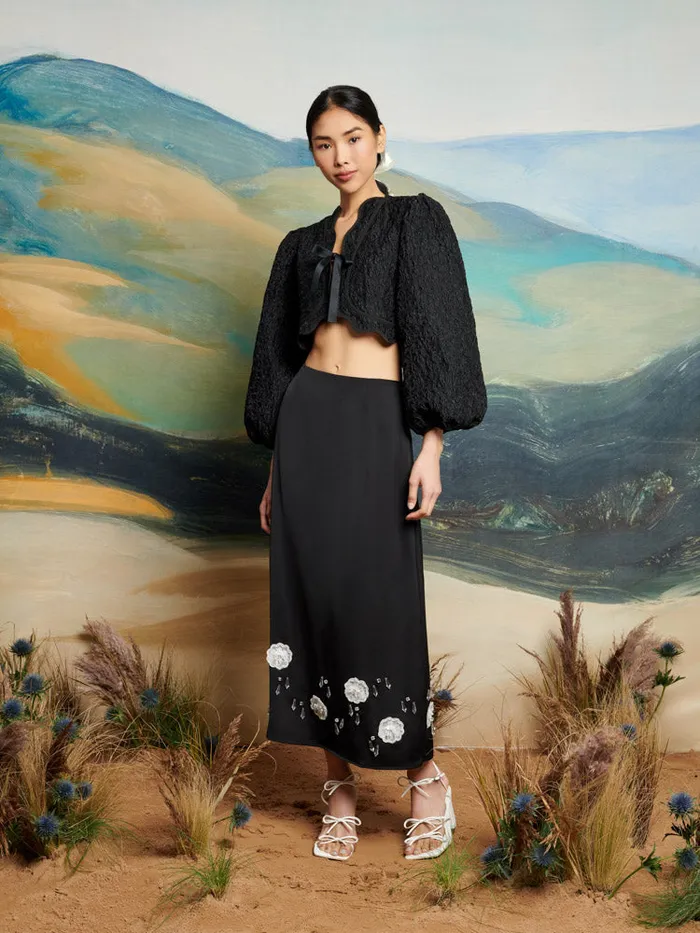 Women Sister Jane Bottoms DREAM Desert Hearts Midi Skirt Coal Black