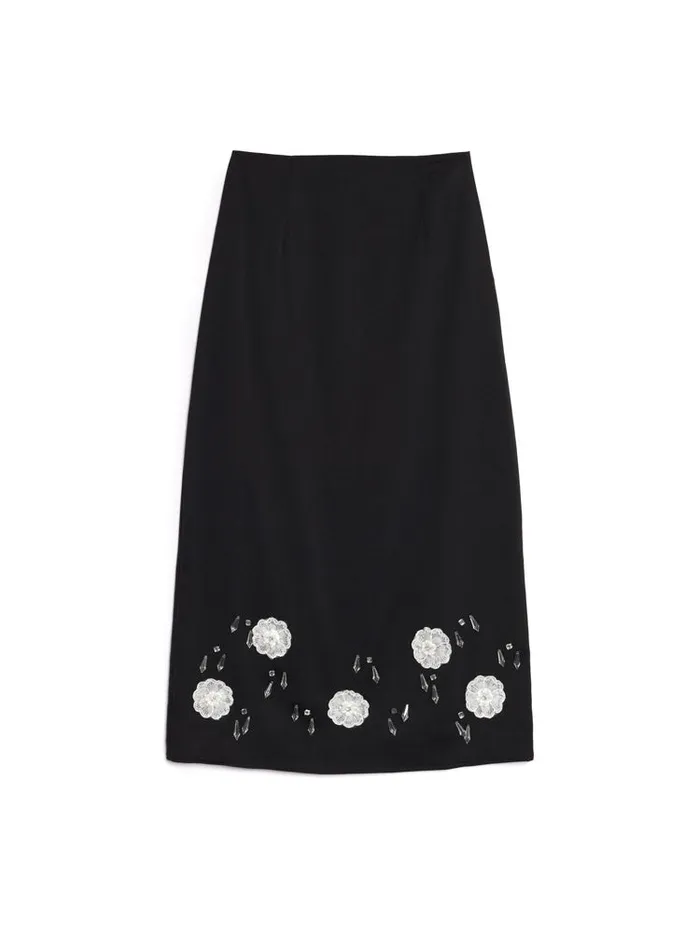 Women Sister Jane Bottoms DREAM Desert Hearts Midi Skirt Coal Black