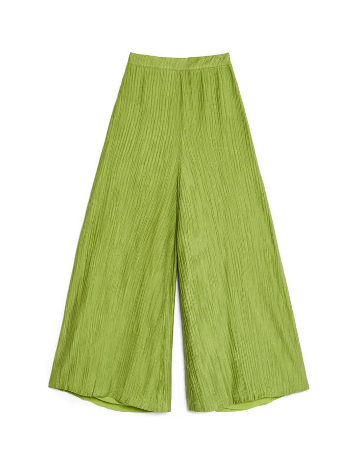 Women Sister Jane Bottoms Ghospell Gwen Wide Leg Trousers Pear Green