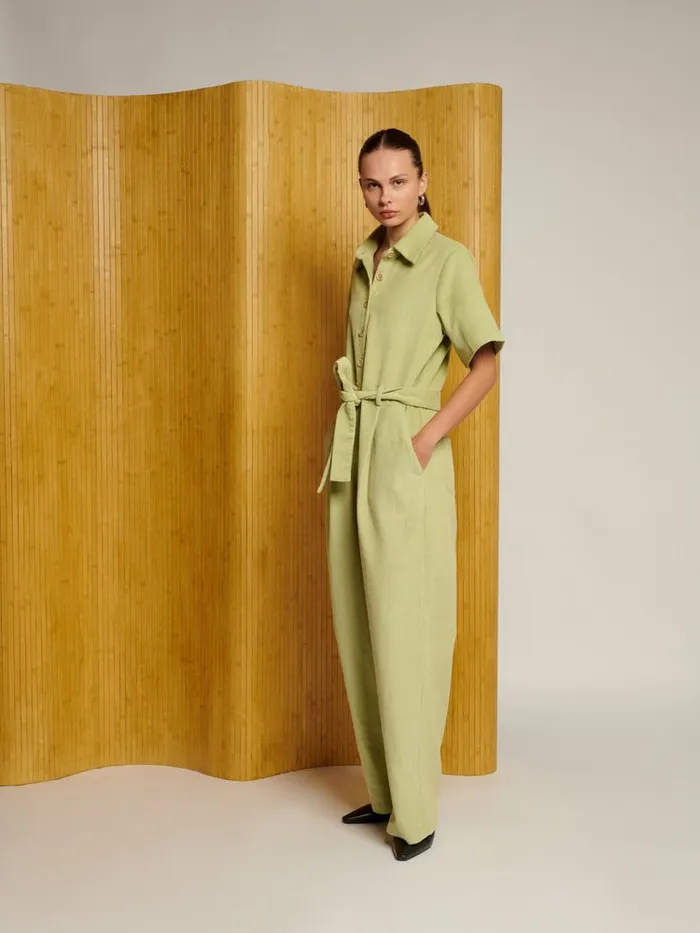Women Sister Jane Bottoms Ghospell Vega Cord Jumpsuit Arbusto Green