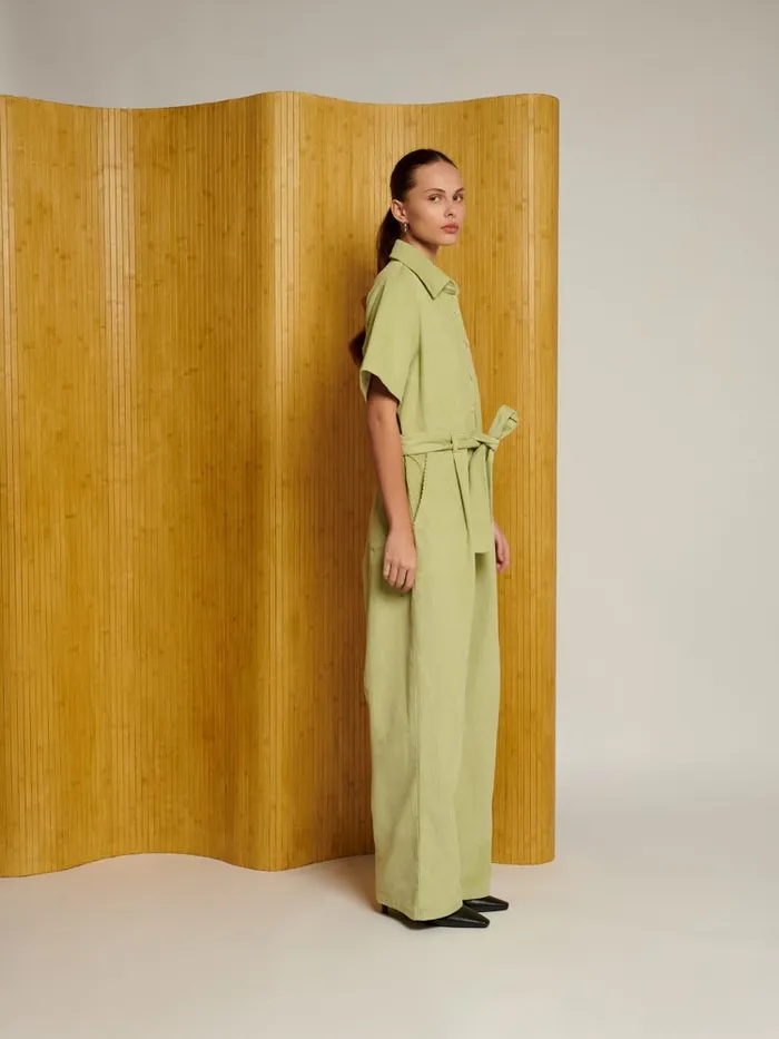 Women Sister Jane Bottoms Ghospell Vega Cord Jumpsuit Arbusto Green
